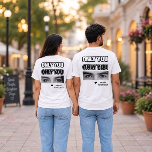 Custom Couple T-Shirt Set in Varanasi