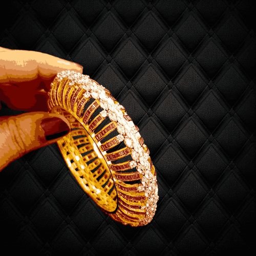 Reva Ruby Marquise Crystal Bangle