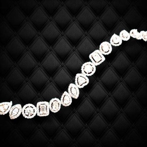 Quad geometric flexible bracelet