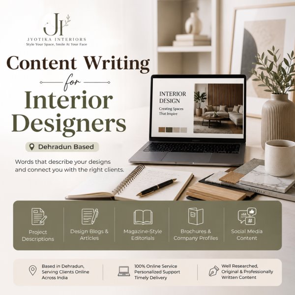 Content Writing for Interior Designers in Dehradun | Project & Editorial Content
