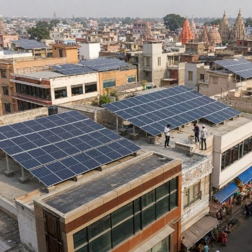 Commercial Solar Panel Installation for Offices and Shops in Varanasi