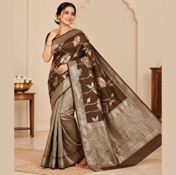 The Panaya Chocolate Brown Art Cotton Mix Si