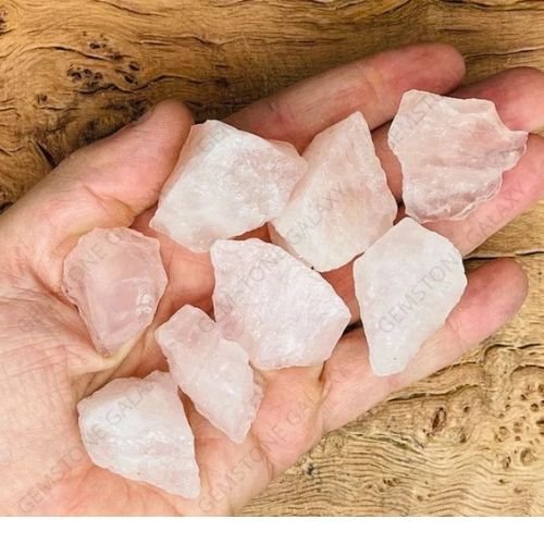 Natural Rose Quartz Crystal Stones for Love and Emotional Healing – ₹499