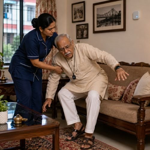 Fall Detection Support for Elderly in Kolkata