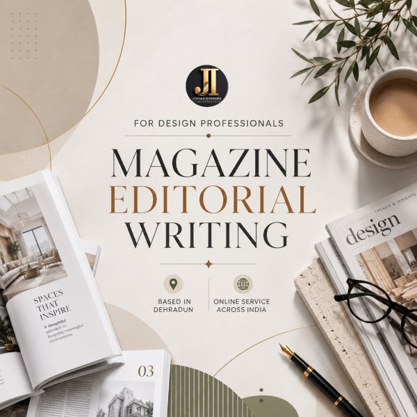 Magazine Editorial Writing for Architects & Interior Designers in Dehradun