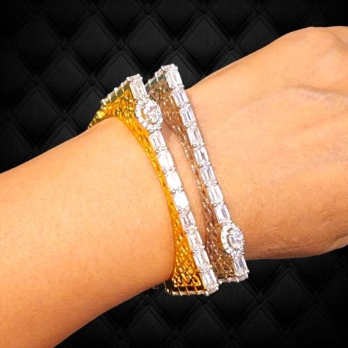 Linear Baguette Square Bracelet
